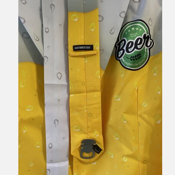 Suitmeister Men's Premium Beer Bottle Opener Oktoberfest Yellow Funny Suit Sz L - Picture 8 of 12